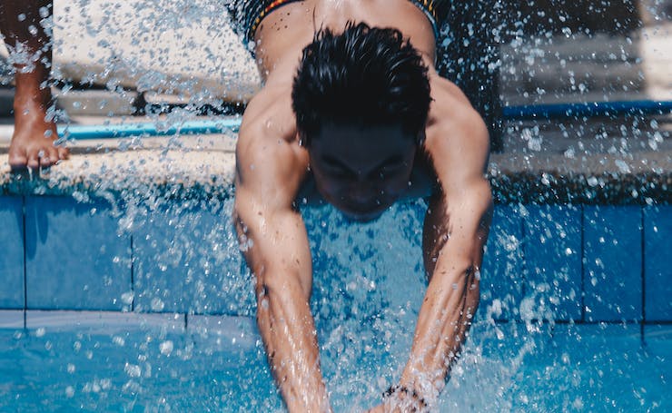 swimming pool slide